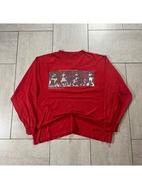 Vintage Platinum Fubu Long Sleeve Shirt Y2K Red XL